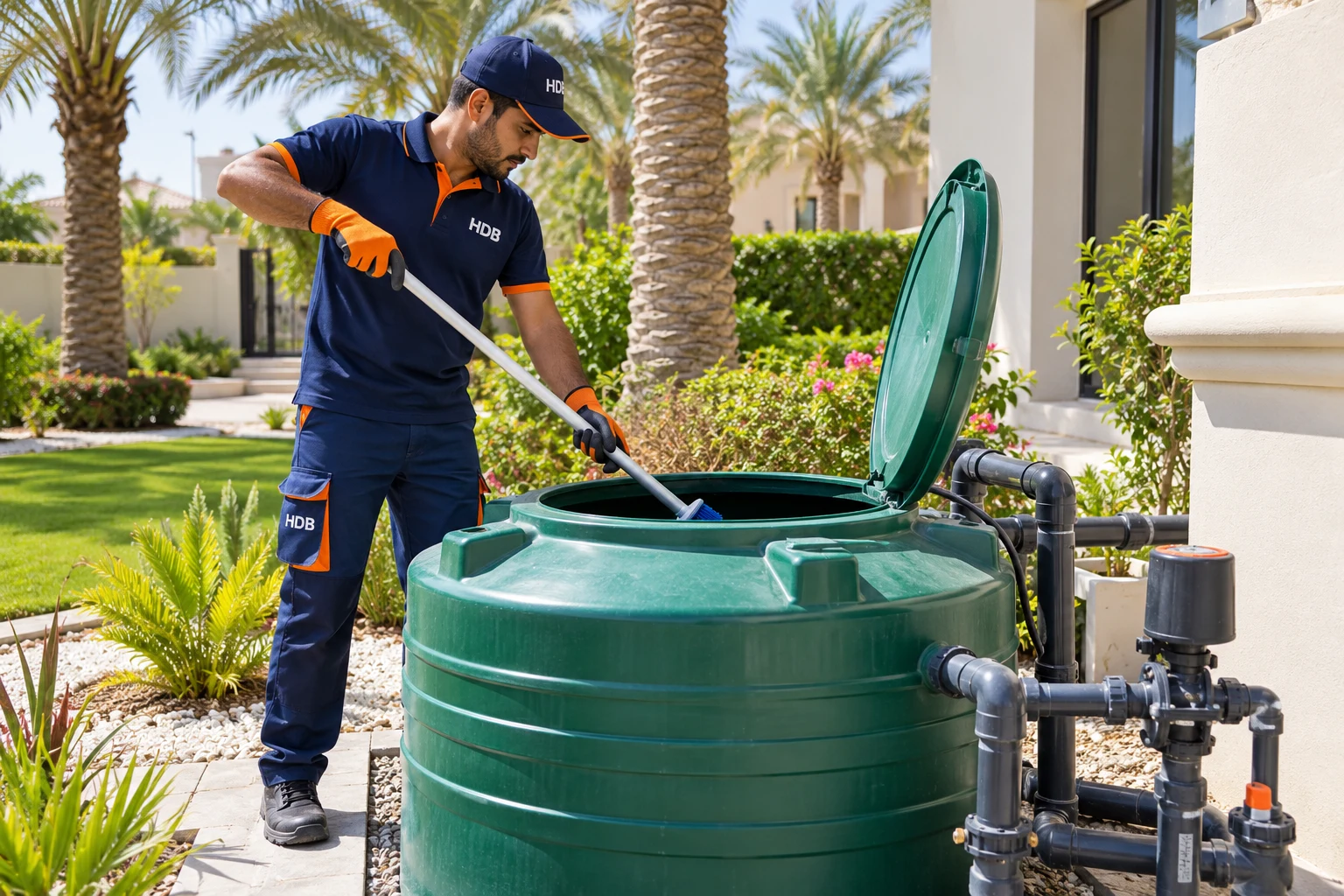 Illustrative HDB irrigation tank cleaning service